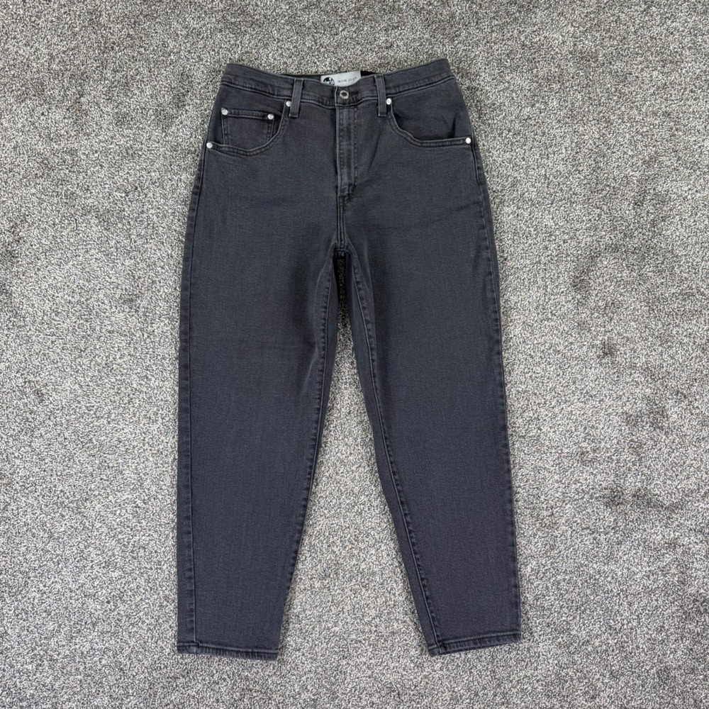 Levis SilverTab Mom Jeans Womens 31x27 Charcoal Gray High Rise Tapered Casual